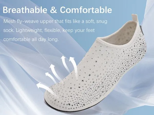 WateLves Womens Barefoot Water Shoes Travel House Slippers for Indoor and Outdoor Aqua Socks for Beach Swim Surf Yoga Dancing Camping Ideal Thanksgiving Christmas Gift