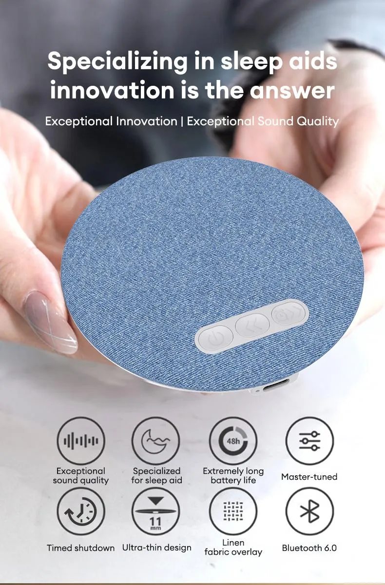 HYUNDAI S1 Ultra-Thin Bluetooth Pillow Speaker with Bluetooth 6.0, Soft Immersive Sound Field, Pillow CD Player for Bedtime Music & Audiobooks, Headphone-Free Sleep Speaker, Compatible with Android & iOS HYUNDAI S1 Ultra-Thin Bluetooth Pillow Speaker with Bluetooth 6.0, Soft Immersive Sound Field, Pillow CD Player for Bedtime Music & Audiobooks, Headphone-Free Sleep Speaker, Compatible with Android & iOS