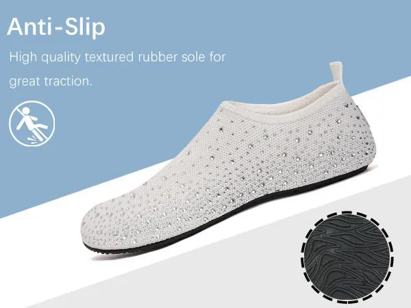 WateLves Womens Barefoot Water Shoes Travel House Slippers for Indoor and Outdoor Aqua Socks for Beach Swim Surf Yoga Dancing Camping Ideal Thanksgiving Christmas Gift