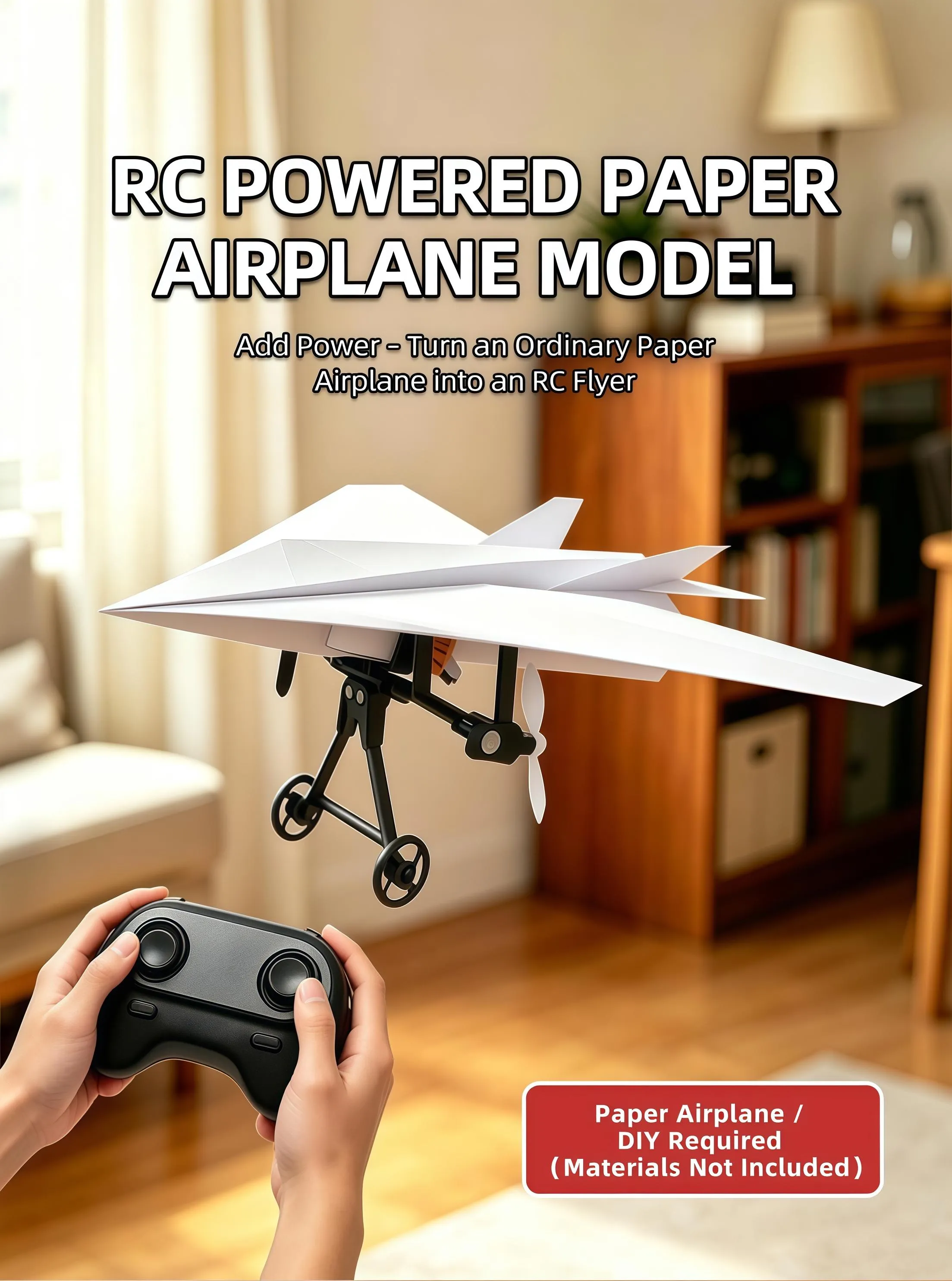 RC Paper Airplane Power Kit remote control STEM flying toy for kids
