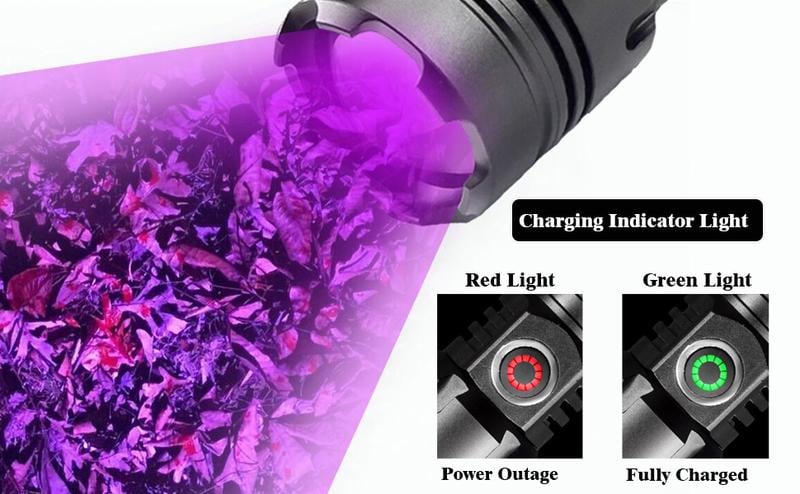 Rechargeable Blood Tracking Light for Night Hunting 2000 Lumens Blood Trail Tracking Flashlight Gifts for Hunter handheld powerful Festival Gift