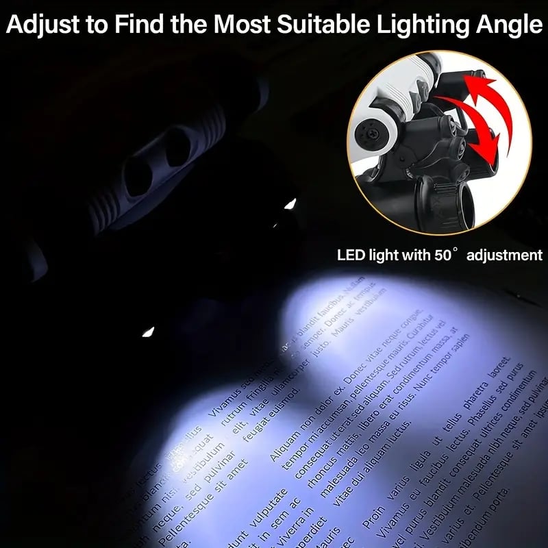 hands head magnifier with 1x to 8x zoom perfect for jewelry eyelash extensions soldering crafts details 5
